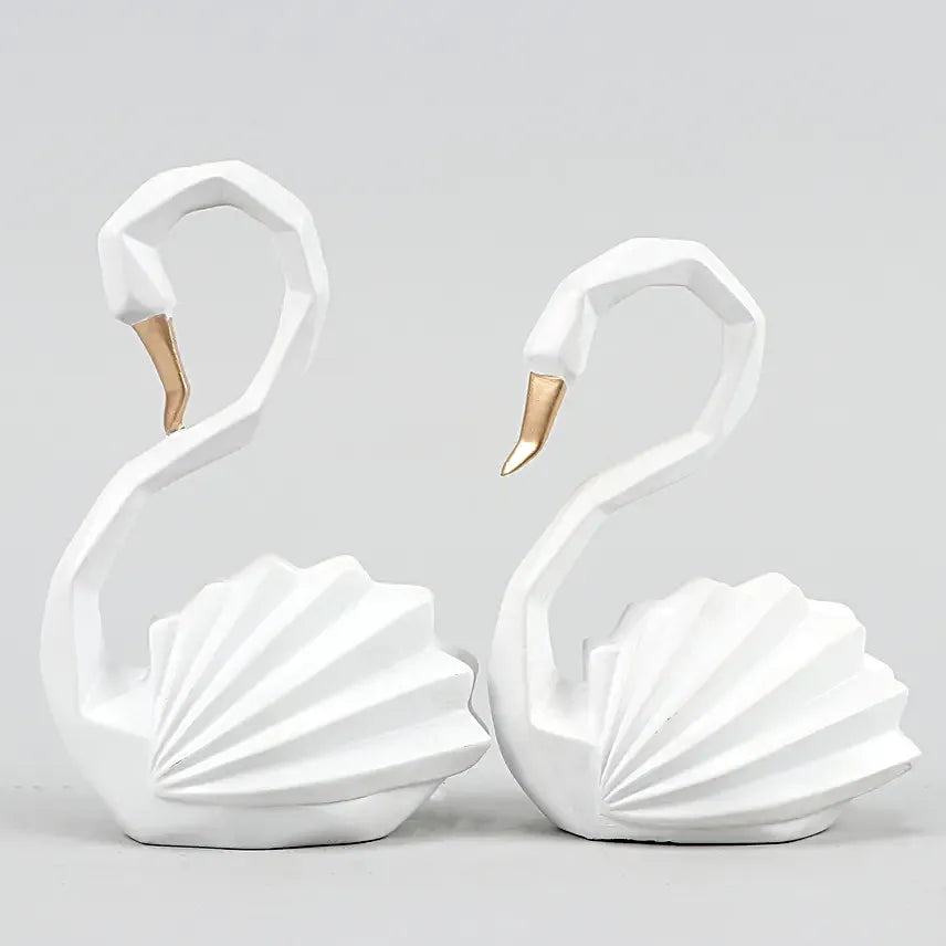 Swan-A Love Birds Pair Showpiece