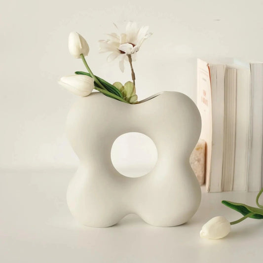 Square Flower Design Creative Vase