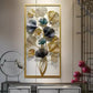 Double Frame Flowers Vertical Metal Wall Art