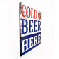 Cold Beer Here Rustic Wooden Sign Board Wall Art