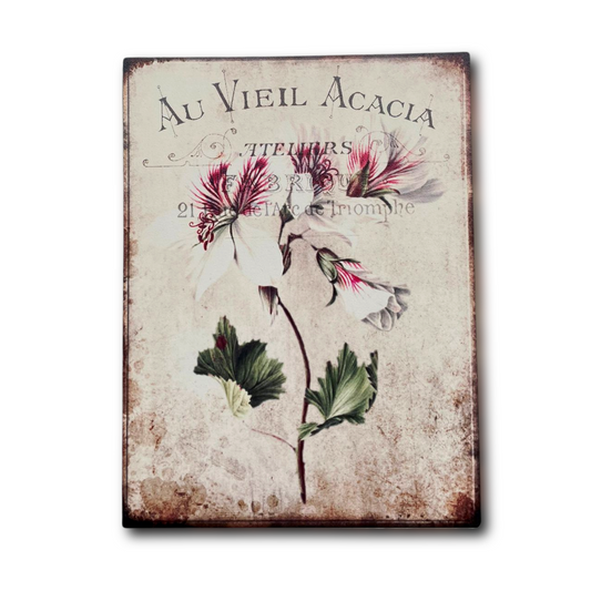 Au Vieil Acacia Rustic Wall Art For Living Room, Bedroom, Kitchen, Café, and Restaurant