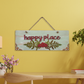 Happy Place Quote Rustic Vintage Wooden Door or Wall Hanging