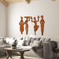 2 in 1 Color Tribal Women Wooden Gallery Wall Art Set of 4