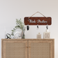Think Positive Quote Leather Key Holder With 3 Hooks & Jute Rope