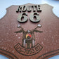 3D Wooden Vintage Rustic Route 66 Wall Art-Brown & Copper