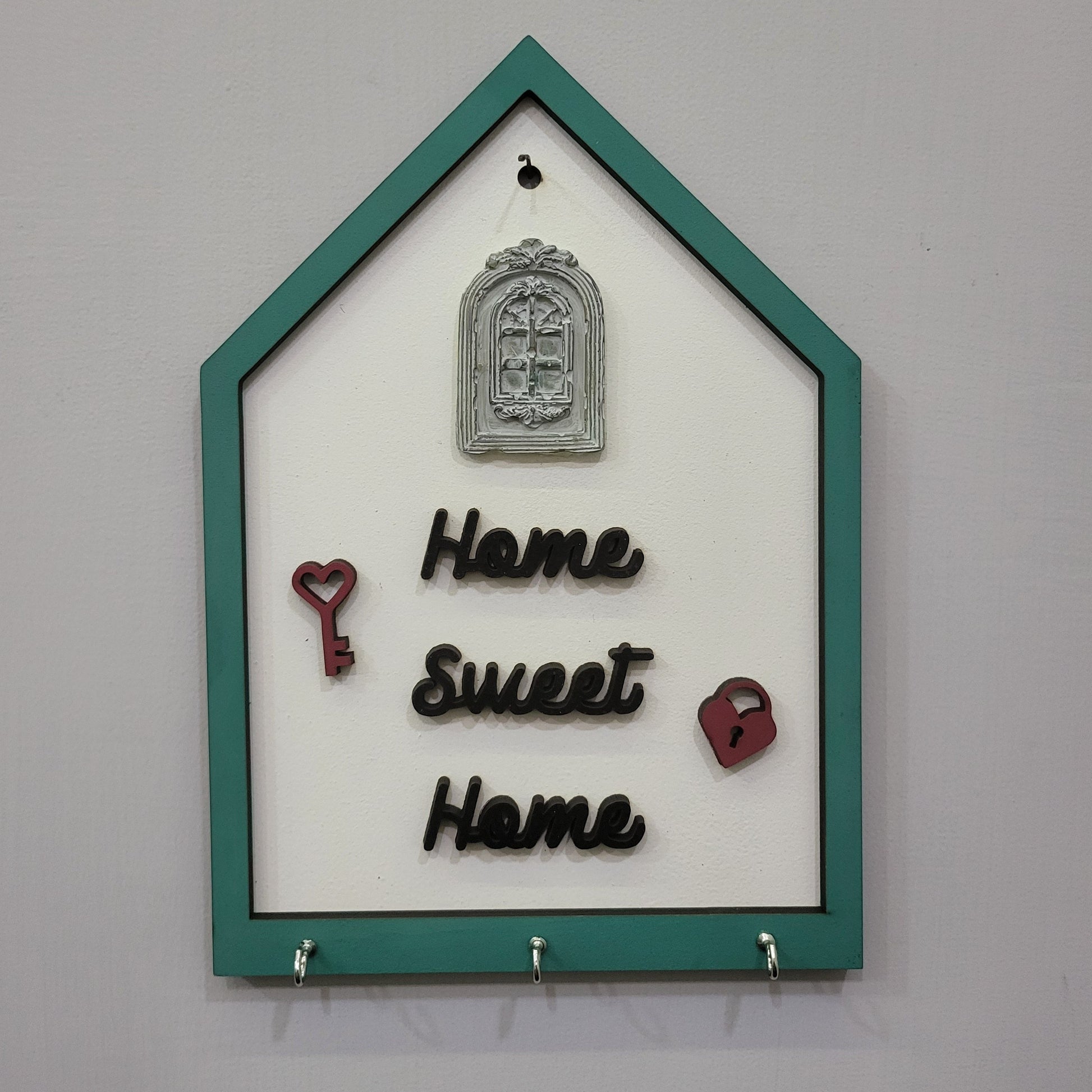 Sweet Home Key Holder Wall Art For Personalization