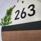 Round 3 Tone House Number Plate With Beautiful Leaves and Rope