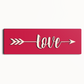 Love With Cupid Arrow Wooden Wall Art Red