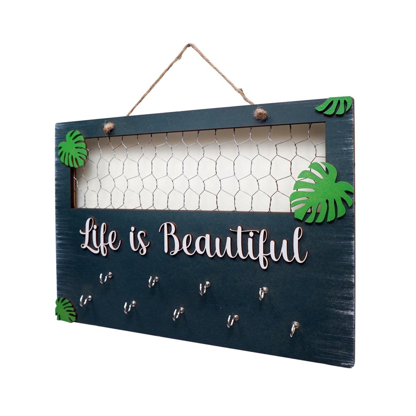 Multipurpose Life is Beautiful Wooden Hanging Wall Art For Home Decoration