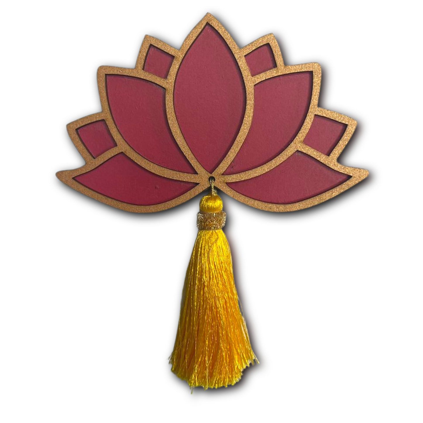 Set of 6 Wooden Lotus Tassel