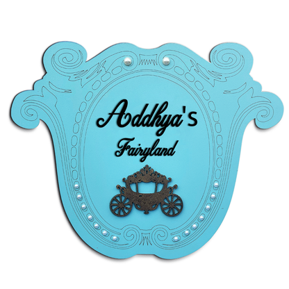 Princess Crown Shape Nameplate With 3D Letters 14 X 11 Inches