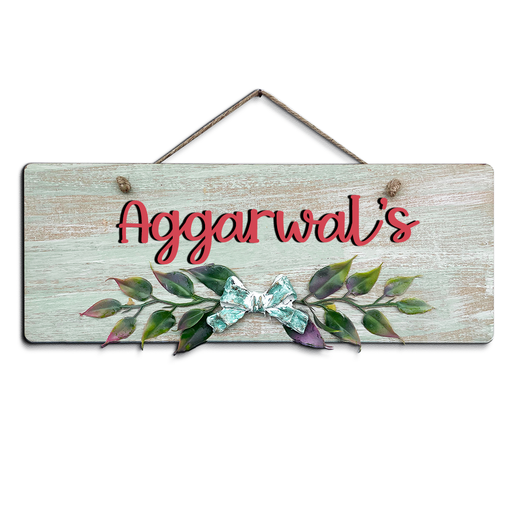 Welcome Wooden Wall Hanging Sign Board-Personalized