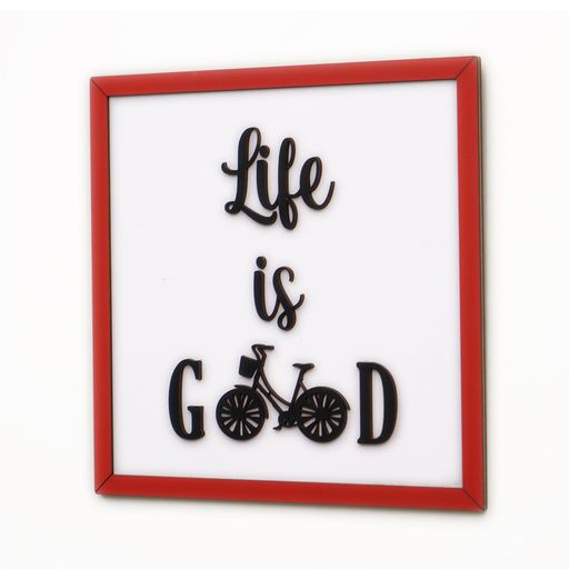 LIFE IS GOOD Wooden Quote Frame