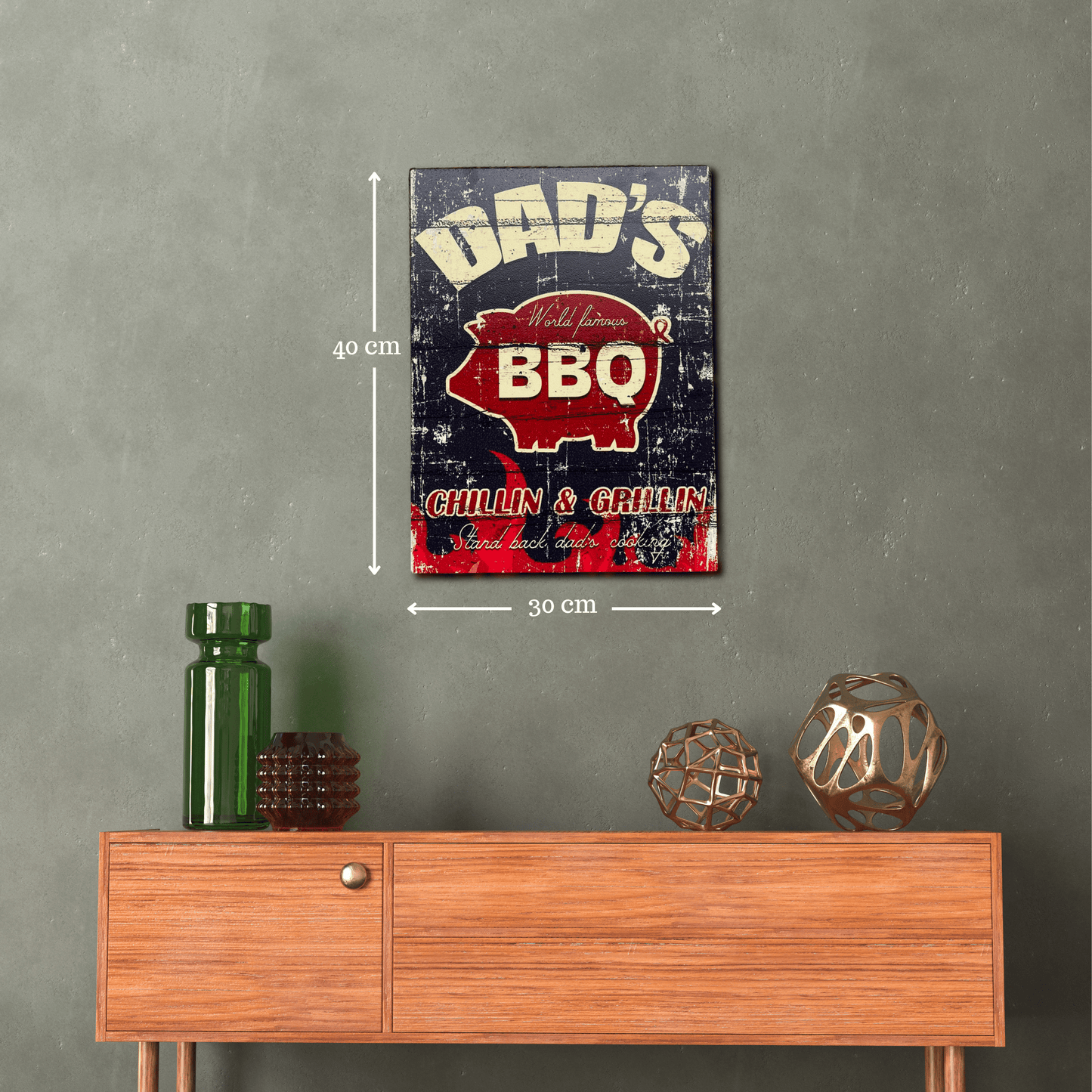 DAD'S BBQ Rustic Wall Art