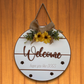 Welcome Hope You Like Dogs Wooden Hanging Wall Art