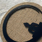 3D Round Buddha Wall Art With Jute Background