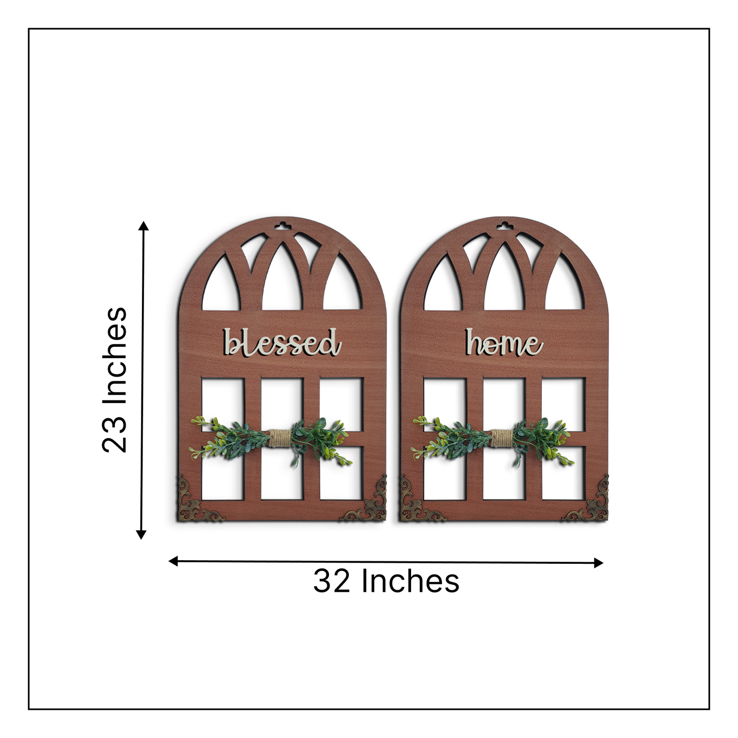 Blessed Home Quote Window Wall Art Set Of 2
