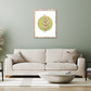 Botanical Modern Wooden Wall Frame Art Orange