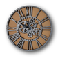 Designer Metal Finish Gear Rustic Wooden Wall Clock 12"