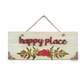 Happy Place Quote Rustic Vintage Wooden Door or Wall Hanging