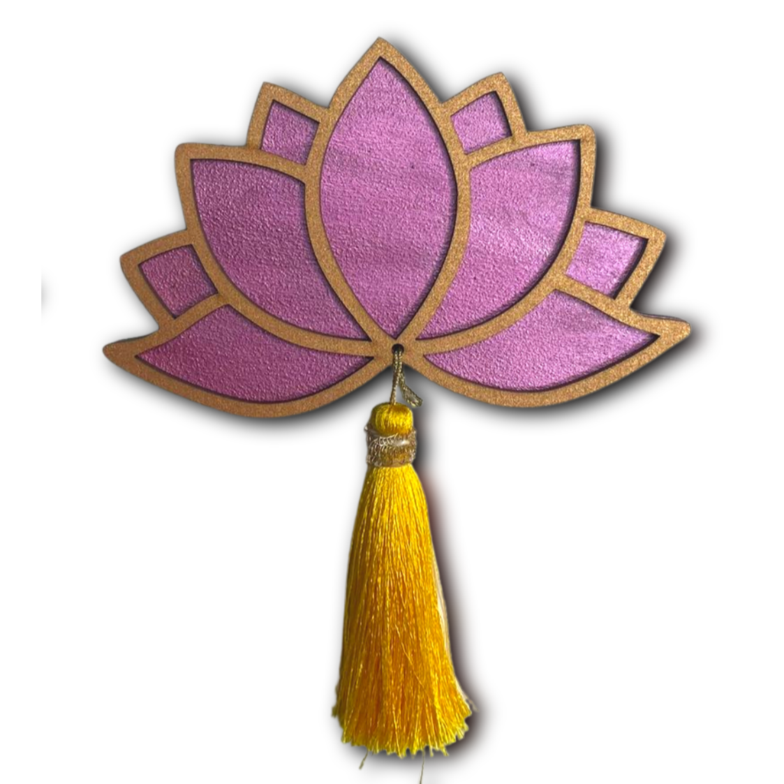 Set of 6 Wooden Lotus Tassel