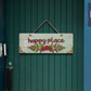 Happy Place Quote Rustic Vintage Wooden Door or Wall Hanging