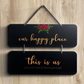 Our Happy Place 2 Layers Wooden Wall Hanging