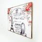 Rustic Paris Certificate With Eiffel Tower and Wheel Roller Wall Art