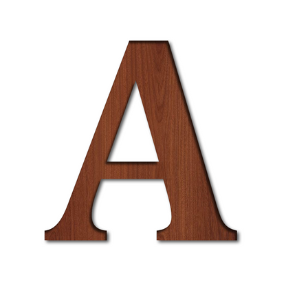 A To Z Wooden Alphabet , Numbers, and Signs For Home Décor, Art, and Craft Brown