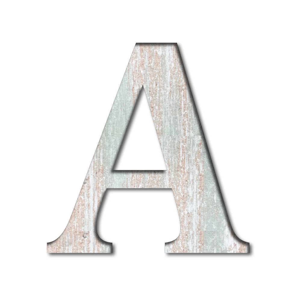 A To Z Wooden Alphabet , Numbers, and Signs For Study Room and Office Décor