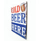 Cold Beer Here Rustic Wooden Sign Board Wall Art