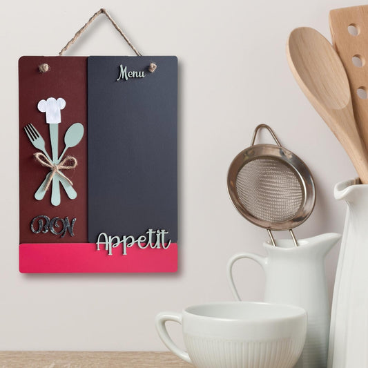 Bon Appetite Designer Kitchen Chalk Board With Hanging