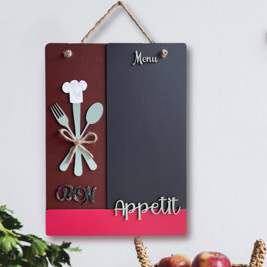 Bon Appetite Designer Kitchen Chalk Board With Hanging