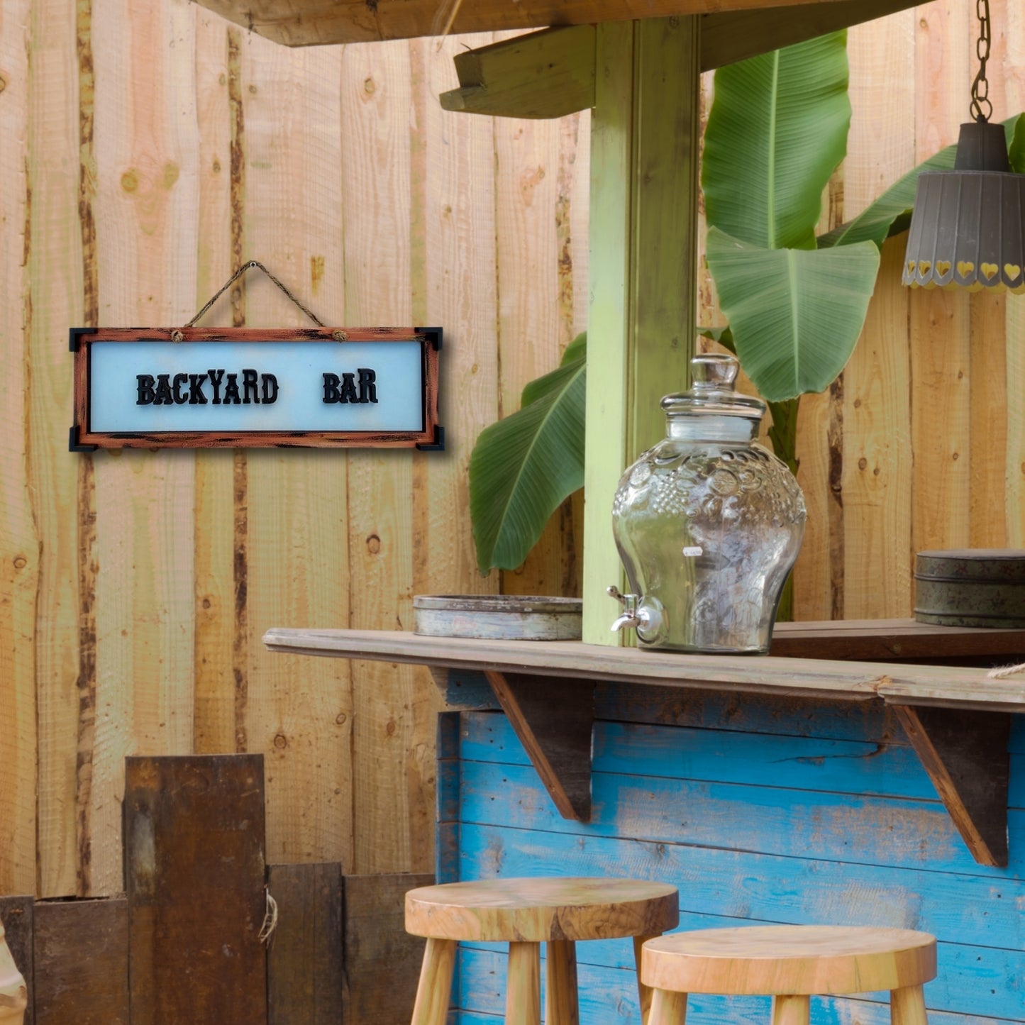Backyard Bar 3D Letter Wooden Signage