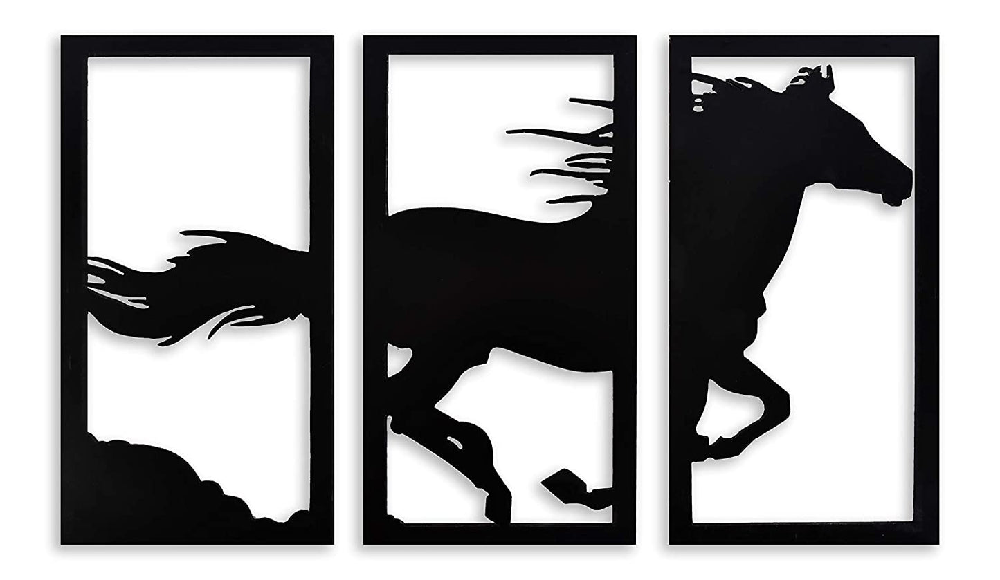 3D Horse Wall Hanging Set of 3