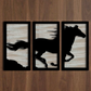 3D Horse Wall Hanging Set of 3