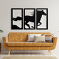 3D Horse Wall Hanging Set of 3