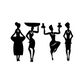 2 in 1 Color Tribal Women Wooden Gallery Wall Art Set of 4