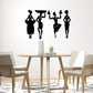 2 in 1 Color Tribal Women Wooden Gallery Wall Art Set of 4