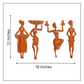 2 in 1 Color Tribal Women Wooden Gallery Wall Art Set of 4