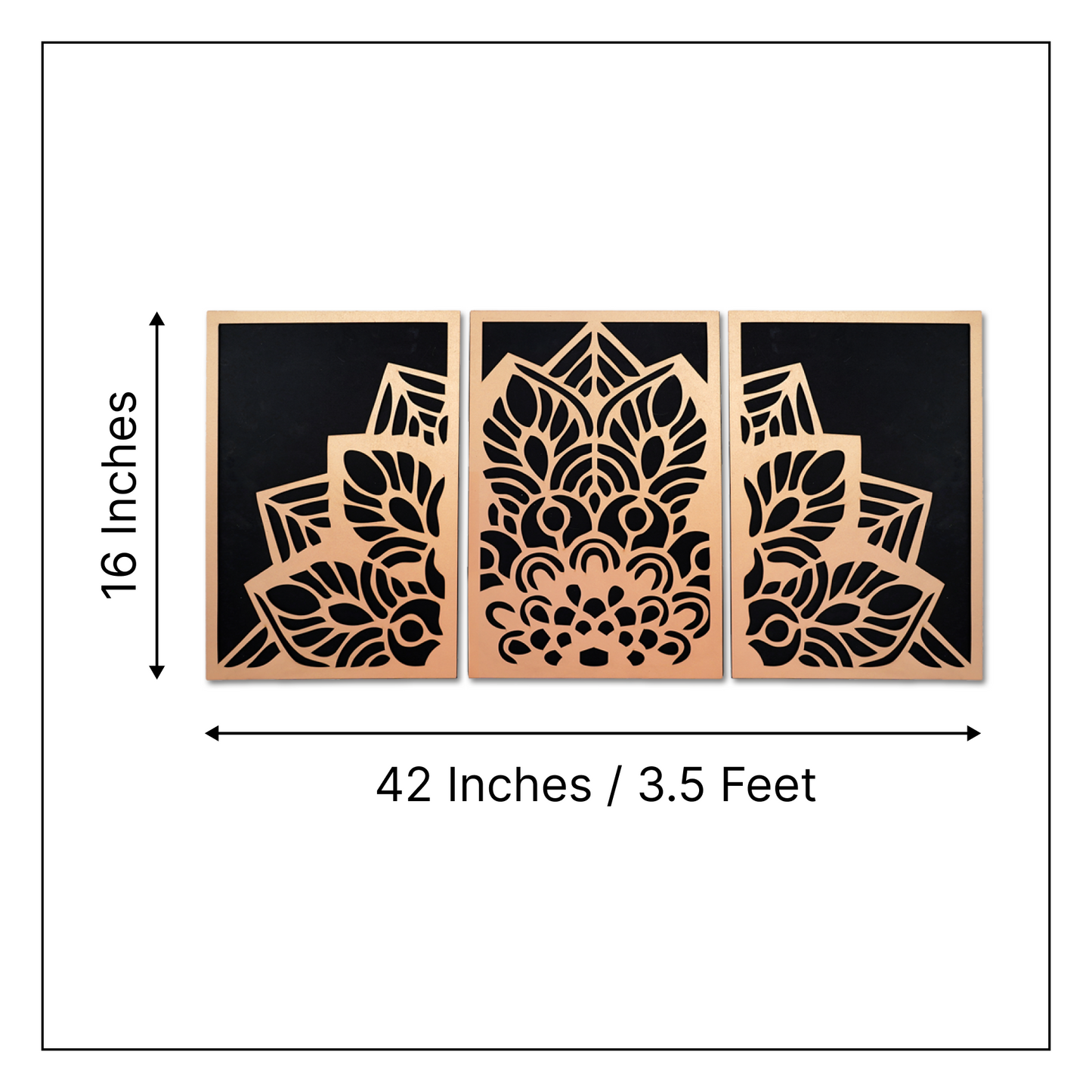 Mandala Wooden Wall Art Set of 3