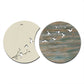 Flying Birds in Waning Gibbous and Full Moon Wooden Wall Art