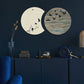 Flying Birds in Waning Gibbous and Full Moon Wooden Wall Art