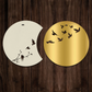 Flying Birds in Waning Gibbous and Full Moon Wooden Wall Art