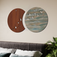 Flying Birds in Waning Gibbous and Full Moon Wooden Wall Art