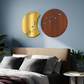 Flying Birds in Waning Gibbous and Full Moon Wooden Wall Art