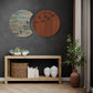 Flying Birds in Waning Gibbous and Full Moon Wooden Wall Art