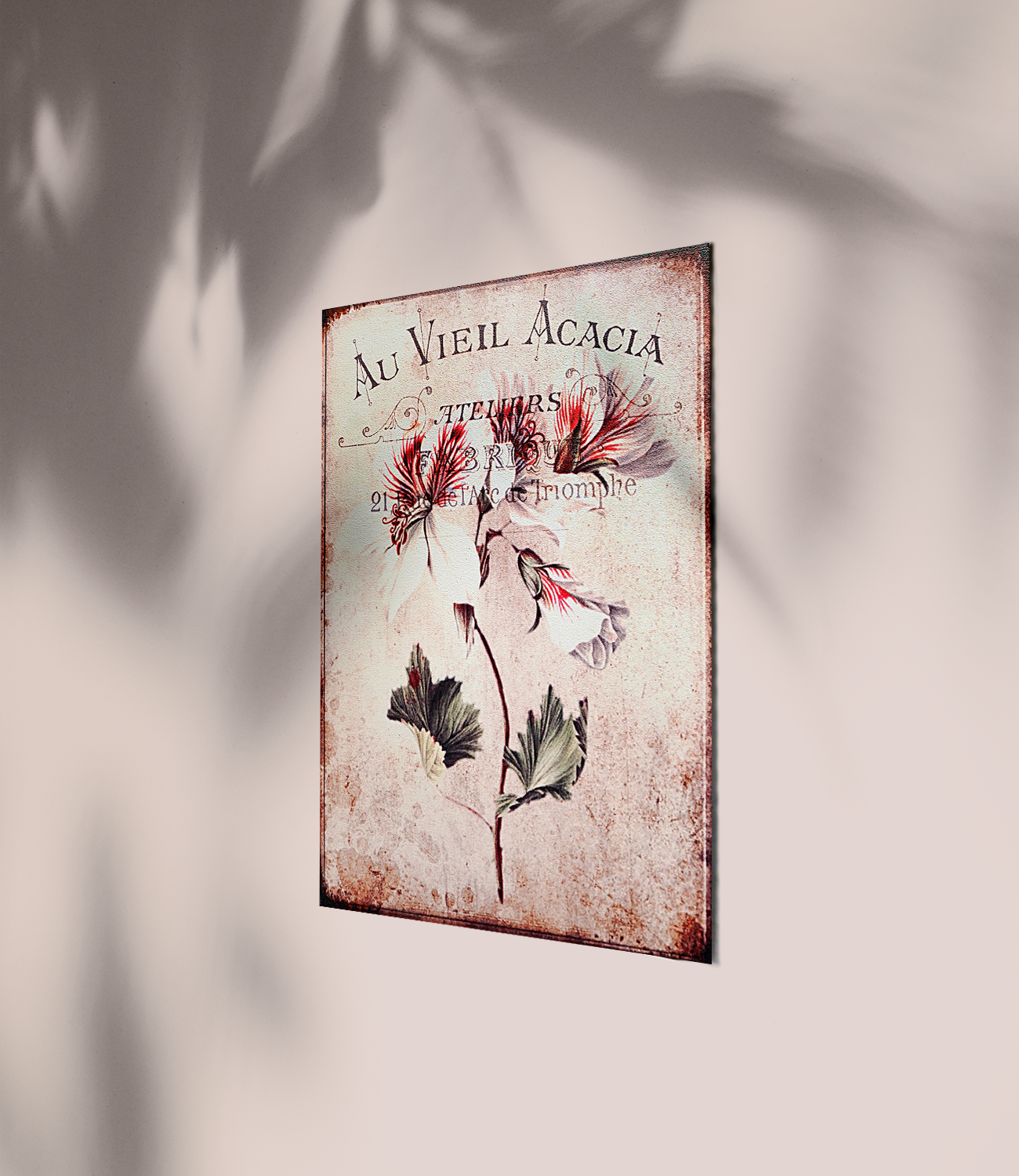Au Vieil Acacia Rustic Wall Art For Living Room, Bedroom, Kitchen, Café, and Restaurant