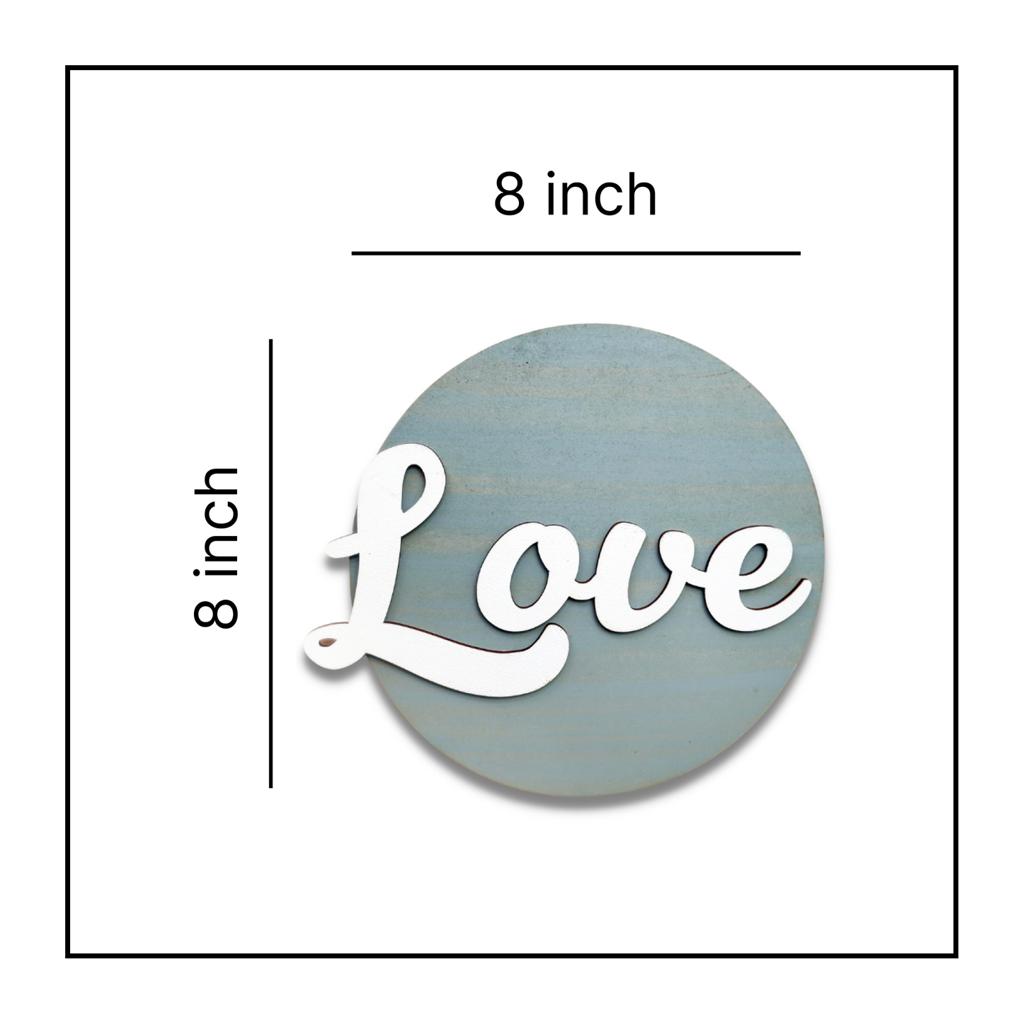 LOVE 3D Circle Wall Art With Sturdy Base and 3D Letters
