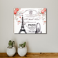 Rustic Paris Certificate With Eiffel Tower and Wheel Roller Wall Art